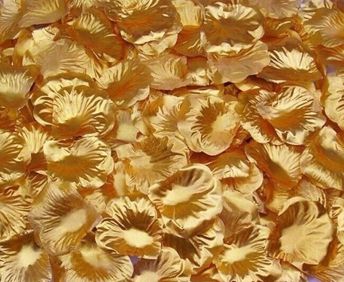 Gold silk rose petals - , flower