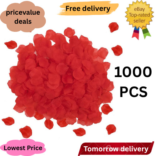 1000pcs red rose petals - red,