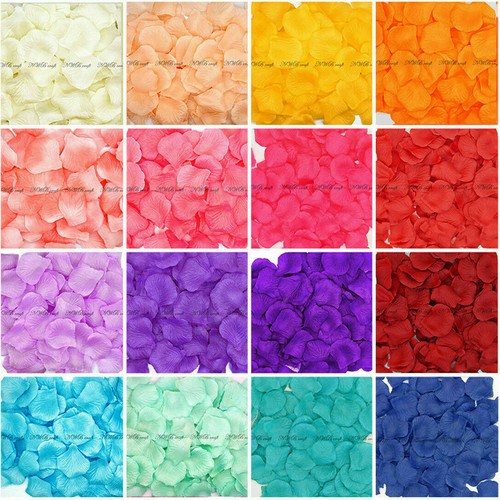 Silk rose petals - rose, table