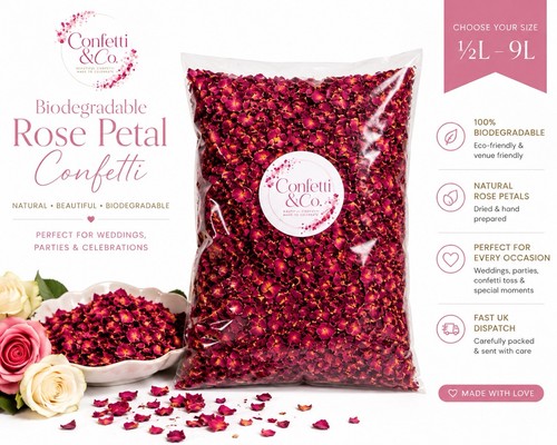 Rose petal wedding - confetti, |