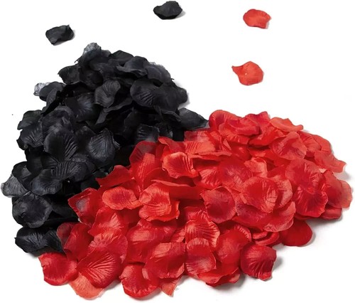 Silk rose petals flower bed - silk,