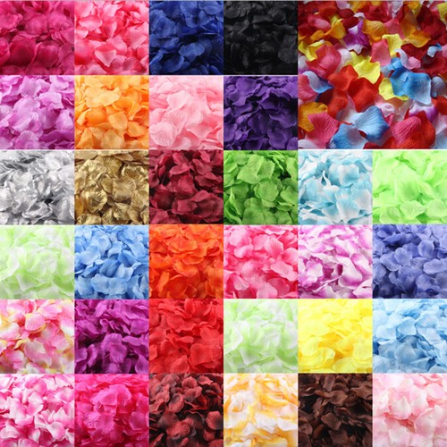 Silk rose petals flower table - silk,