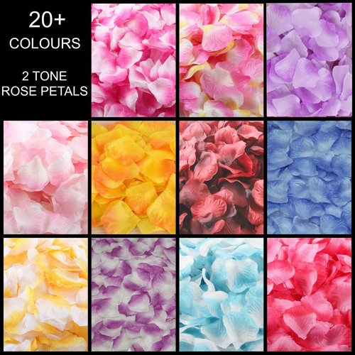 Silk rose petals flower - petals, table